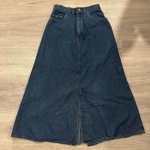 Vintage Denim Maxi Skirt